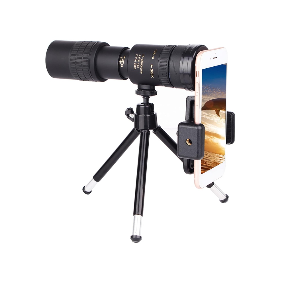 Chronus 10-300X40mm Bak4 Prism Telescope Monocular(Black) Black 6976919864481