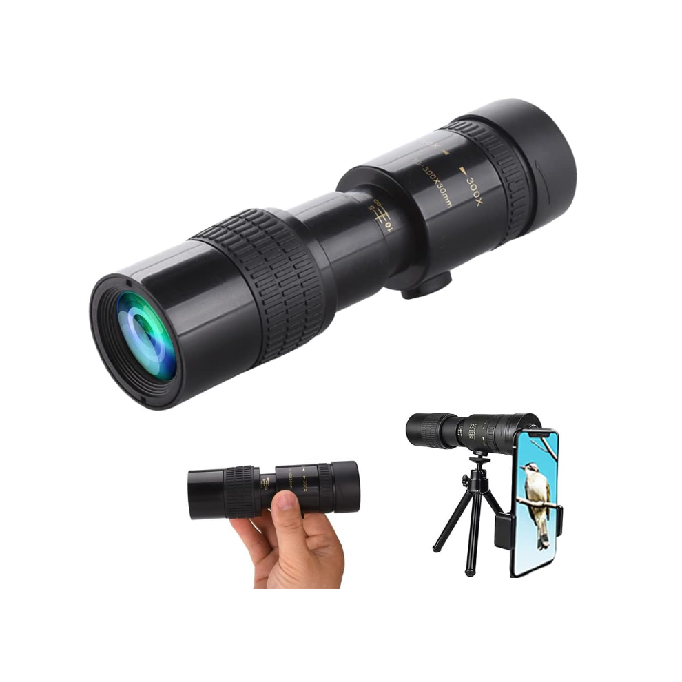 Chronus 4K 10-300X40mm Super Telephoto Zoom, Night Vision(Black) Black 6976919864375