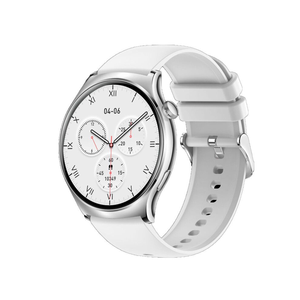 Chronus Smart Watch With Calls 1.43'' Amoled Waterproof Heart Rate Monitor(Silver) Silver 6976919865174