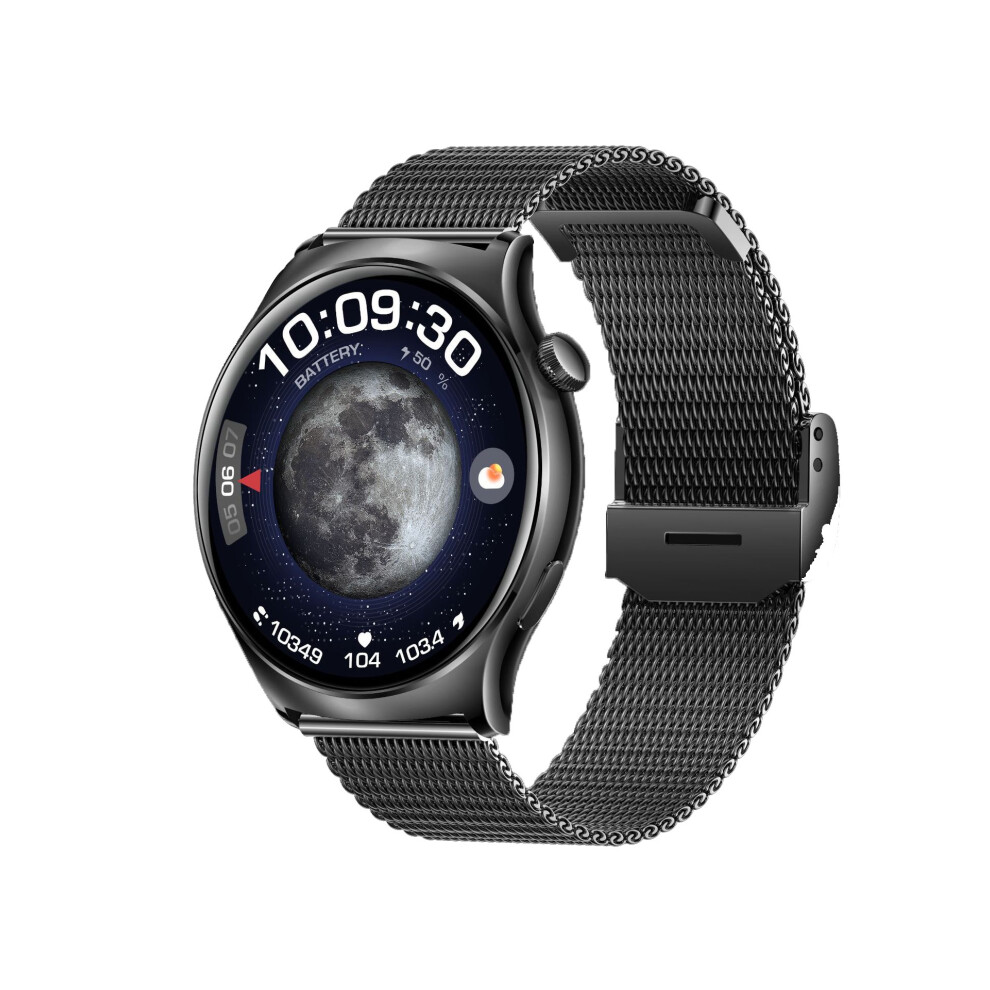 Chronus Smart Watch With Calls 1.43'' Amoled Waterproof Heart Rate Monito(Black) Black 6976919865181