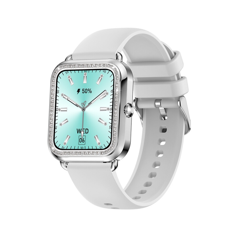 Chronus Smart Watch With Call 1.6"Screen Heart Rate Sleep Spo2 Monitor(Silver) Silver 6976919865303