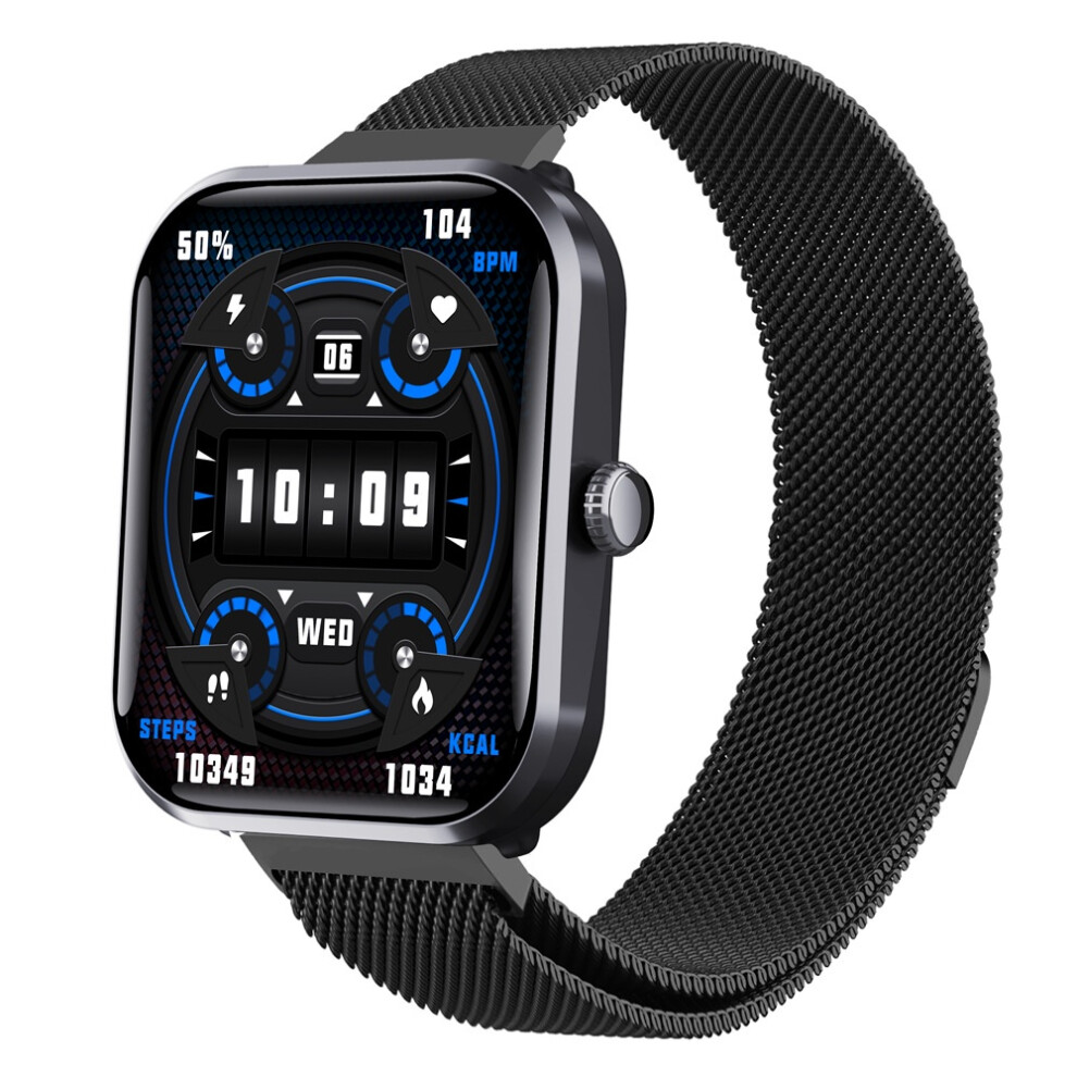 Chronus Smart Watch F96 1.90-Inch Fitness Tracker Calls Sleep Tracker Heart Rate(Black) Black 6976919863583