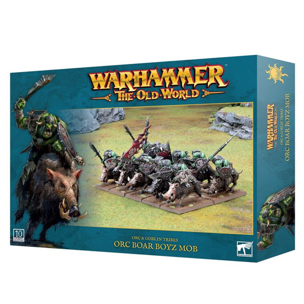 Warhammer Games Workshop The Old World Orc & Goblins: Orc Boar Boyz Mob 09-06 - Tabletop Miniatures Wargame