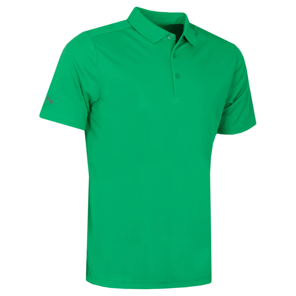 (L, Holly Green) Callaway Golf Mens 2024 Tournament Opti-Dri Wicking Polo Shirt