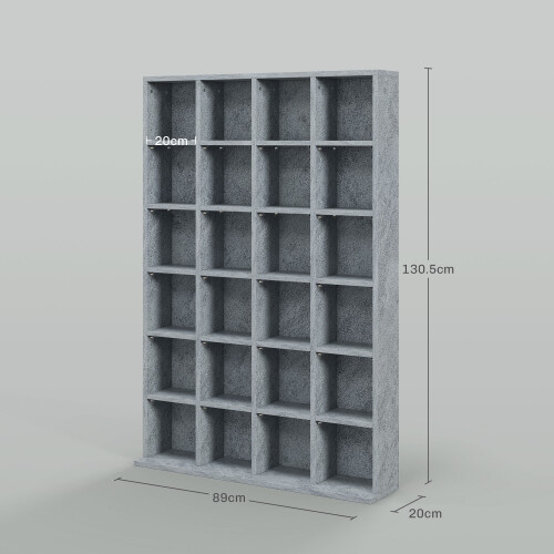Homcom HOMCOM DVD CD Media Storage Rack, Video Display Unit, 89 x 130.5 cm, Grey 1