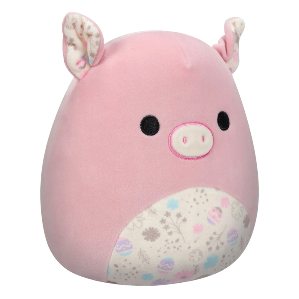 Squishmallows Peter - Easter Pig Plush, 7.5-Inch With Easter Print Belly, Collectible Pink