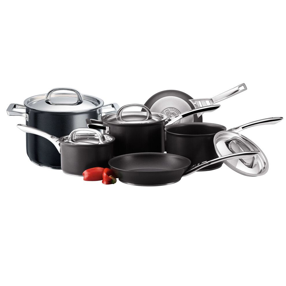 Circulon Infinite Cookware Set Black Hard Anodised Aluminium Pans - Pack of 6