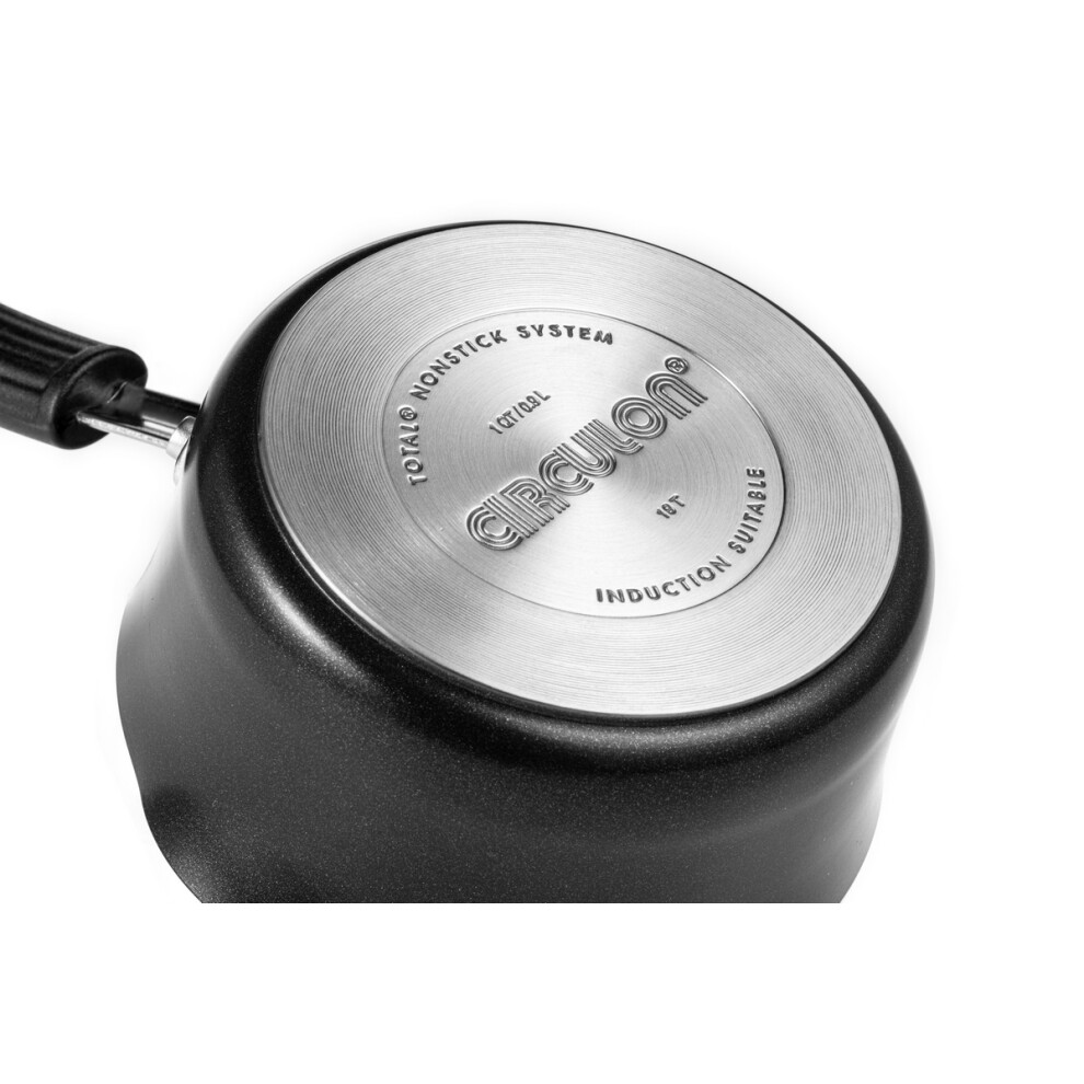 Circulon Total Milk Pan Black Hard Anodised Aluminium Round Cookware - 14cm/0.9L