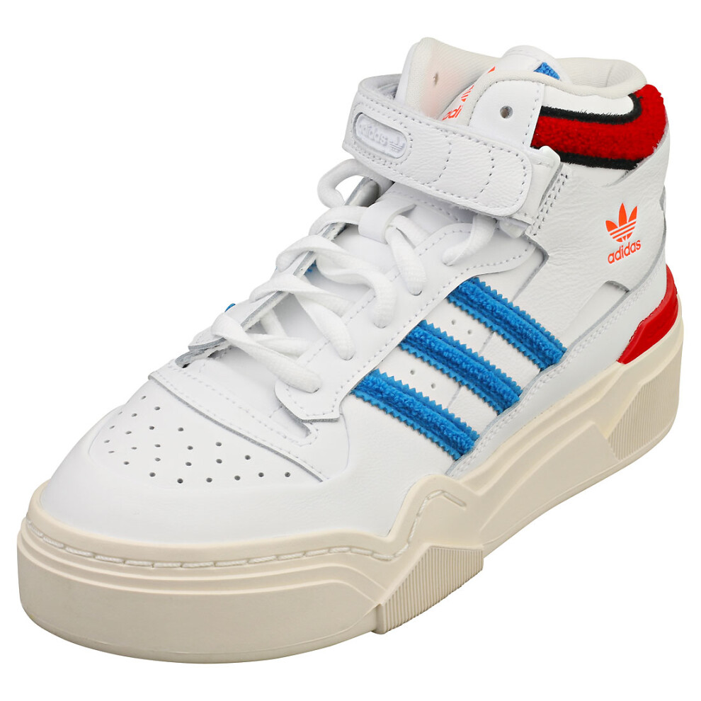 (4) adidas Forum Bonega 2b Womens Fashion Trainers in White Blue Red