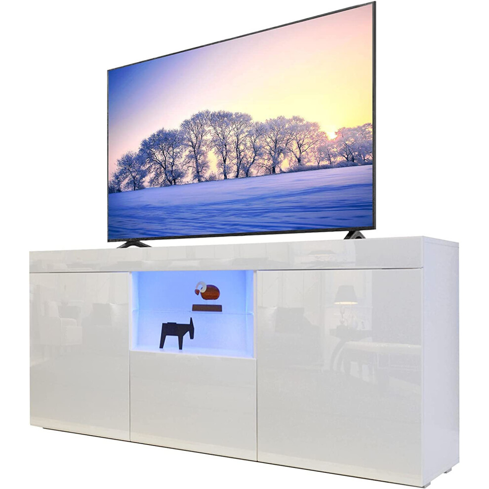 LED Modern TV Cabinet Unit Bench Cupboard