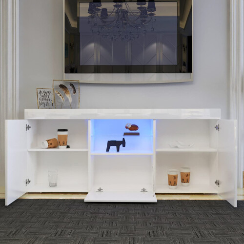 Dripex LED Modern TV Cabinet Unit Bench Cupboard 2