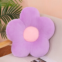 (purple) 35cm Colorful Flower Plush Pillow Cushion Soft Sunflower Plant Mat Stuffed Sofa Bed