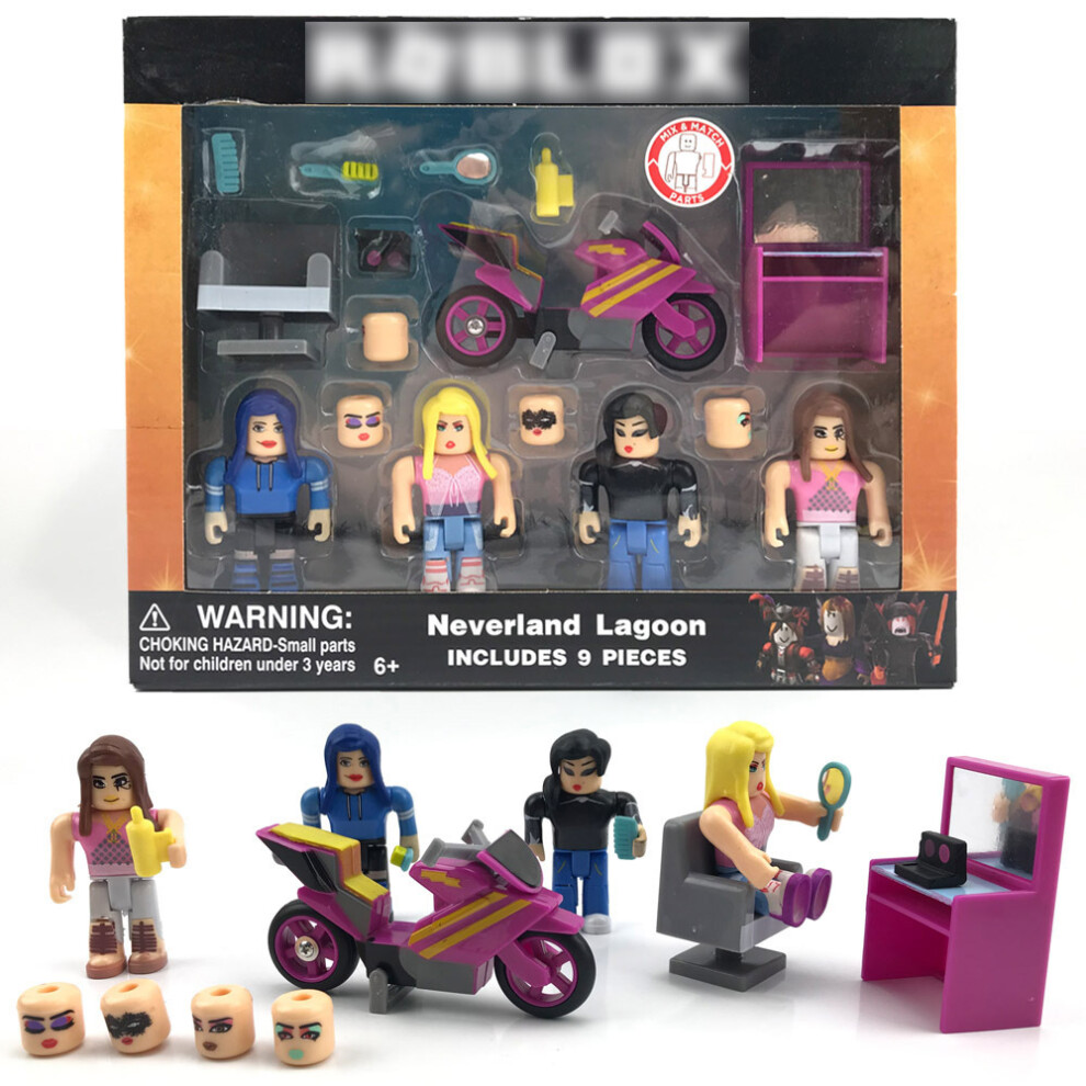 (4 Fashion Salon Figures) Game Roblox Figures Toys 7-8cm Pvc Actions Figure Kids Collection