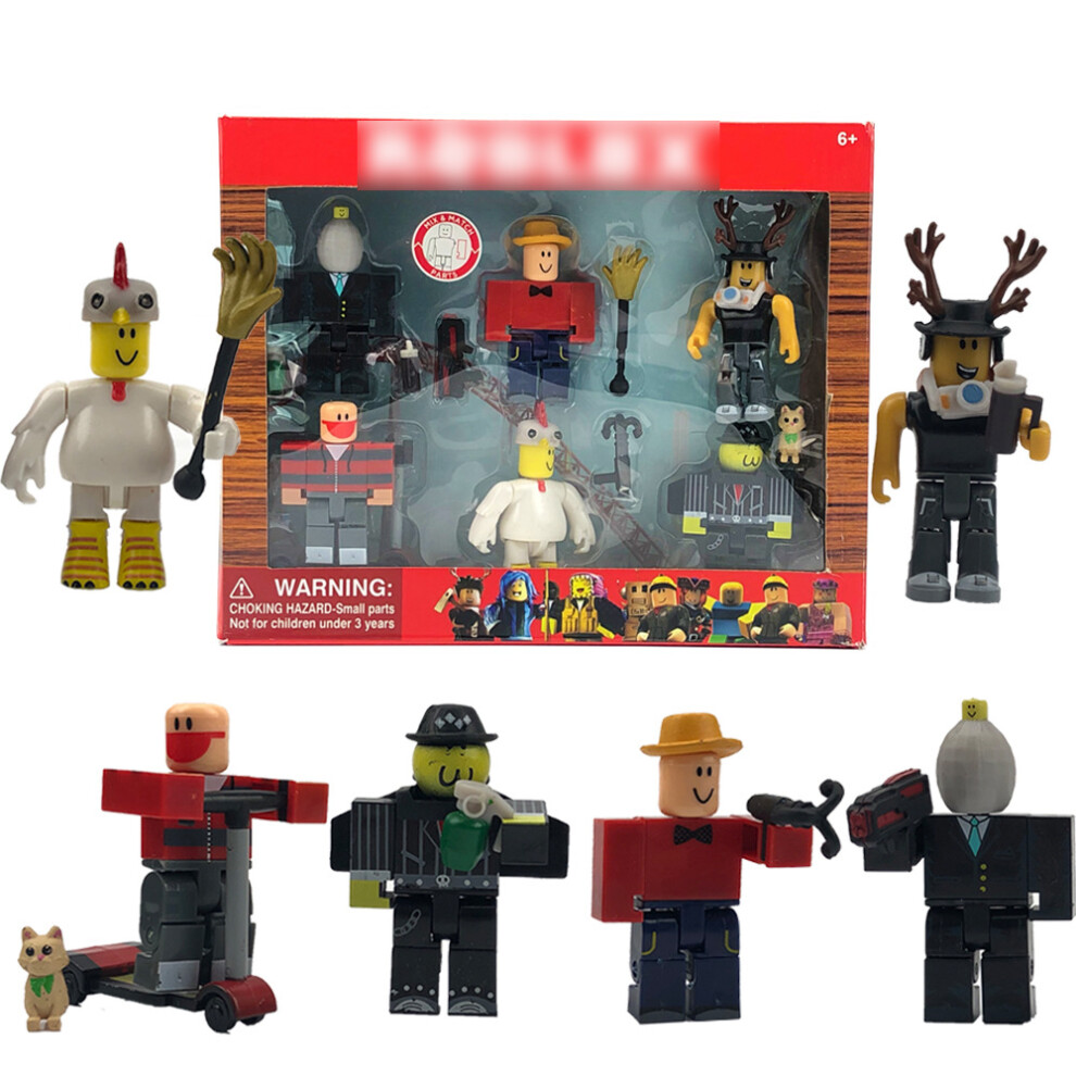 (6 Virtual Masters + Accessories) Game Roblox Figures Toys 7-8cm Pvc Actions Figure Kids Collection