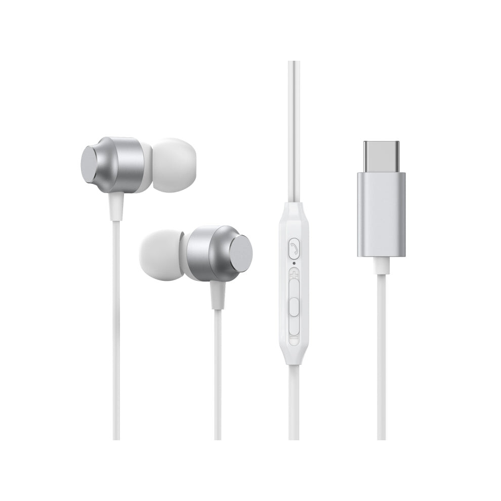Joyroom Jr-Ec06 Type-C Metal In-Ear Wired Earphone, Length: 1.2M(White)