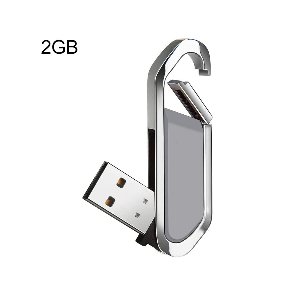 2Gb Metallic Keychains Style Usb 2.0 Flash Disk (Grey)(Grey) Grey 8435309003186