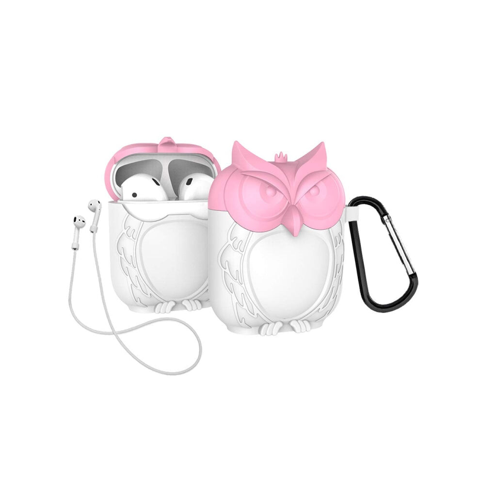 For Airpods 1 / 2 Owl Appearance Earphone Protective Case With Hook 715583272705