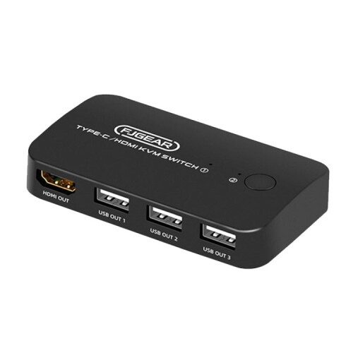 FJGEAR FJ-TYH201 Type-C / HDMI KVM Switch With Desktop Controller 1