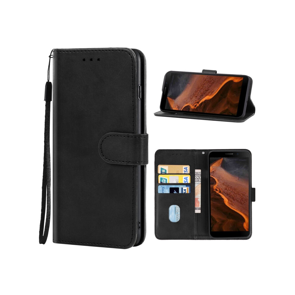 For Doogee S61/S61 Pro Leather Phone Case(Black)