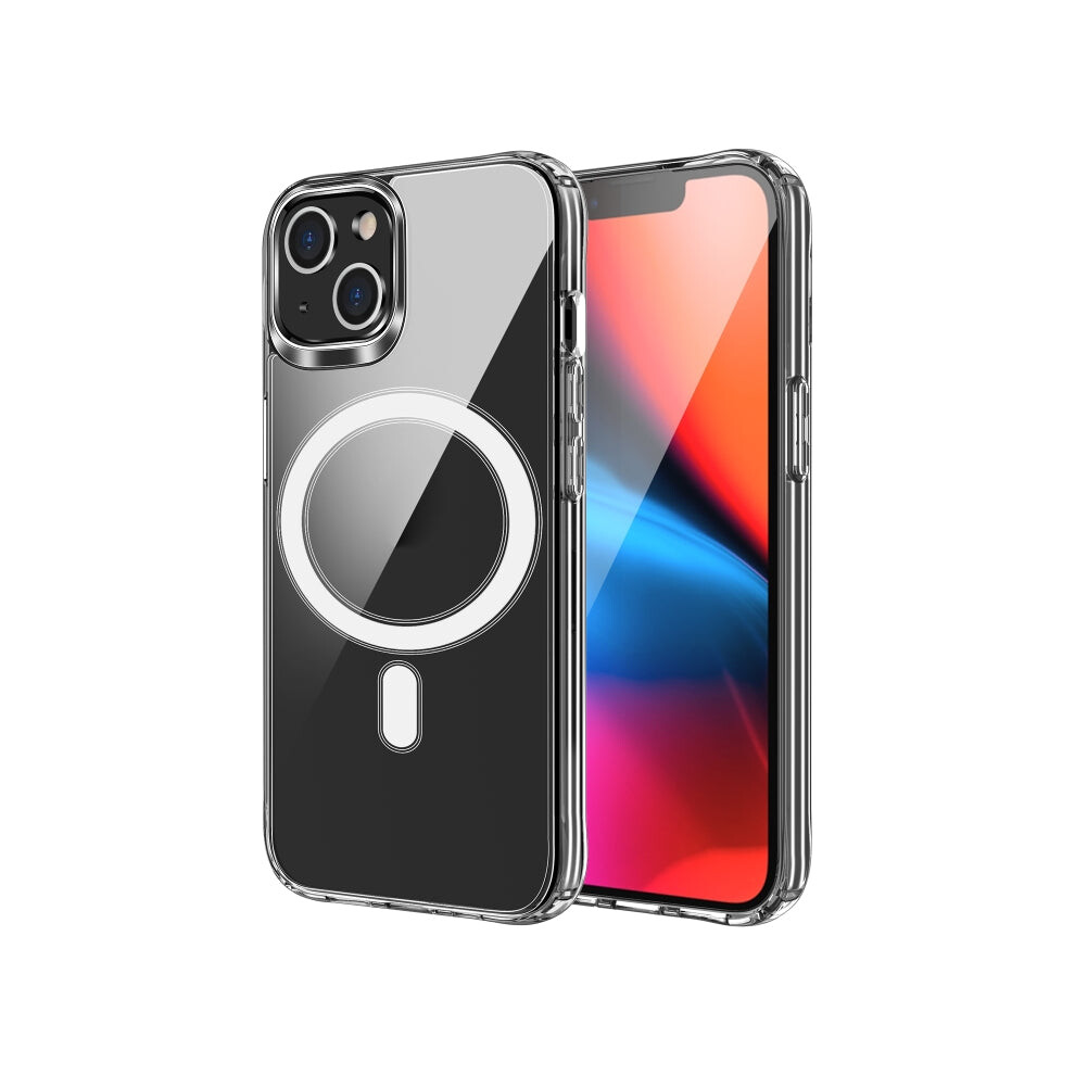 For Iphone 15 Plus Four Corner Airbags Magsafe Magnetic Phone Case(Transparent) 8033564431234