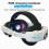 For Meta Quest 3 USB Rechargeable RGB Lighting Effect Adjustable Foldable Headset(White) 9