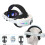 For Meta Quest 3 USB Rechargeable RGB Lighting Effect Adjustable Foldable Headset(White) 3
