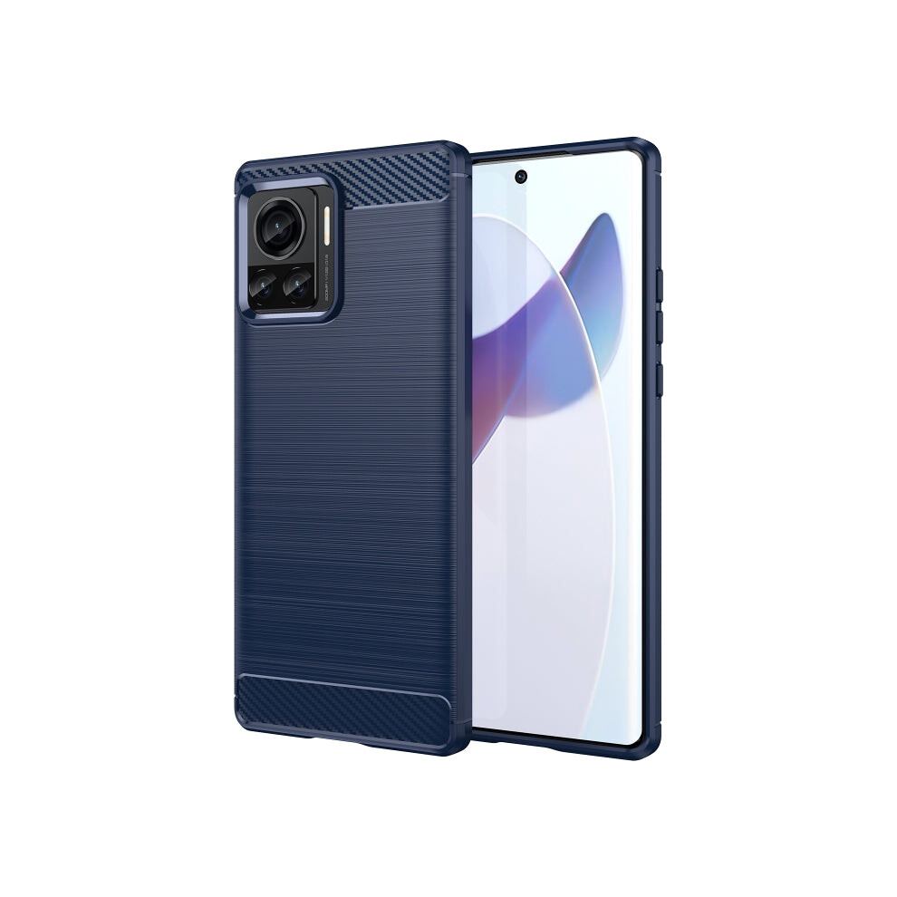 For Motorola Moto X30 Pro/Edge 30 Ultra Brushed Texture Carbon Fiber Tpu Phone Case(Blue) Blue 4048347755043