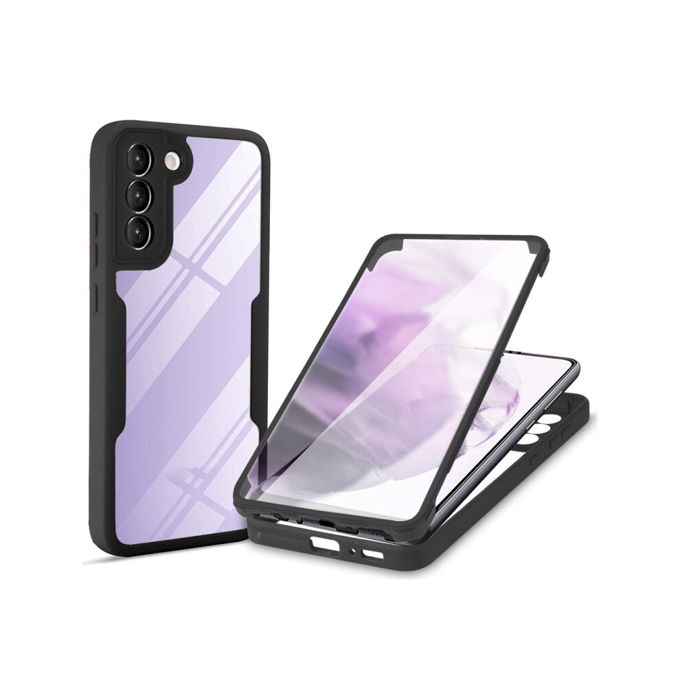 For Samsung Galaxy S22 5G Acrylic + Tpu 360 Degrees Full Coverage Shockproof Phone Case(Black) Black 8033040663166