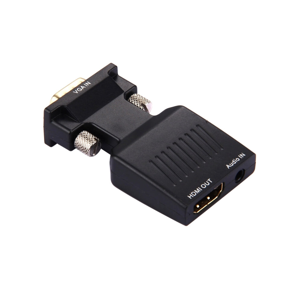 Hd 1080P Vga To Hdmi + Audio Video Output Converter Adapter For Hdtv Monitor Projector(Black) Black 8435309000550