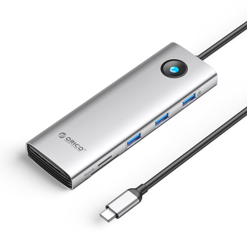 ORICO PW11-9P Type-C / USB-C 8-in-1 5Gbps Multifunction Docking Station(Silver) 1