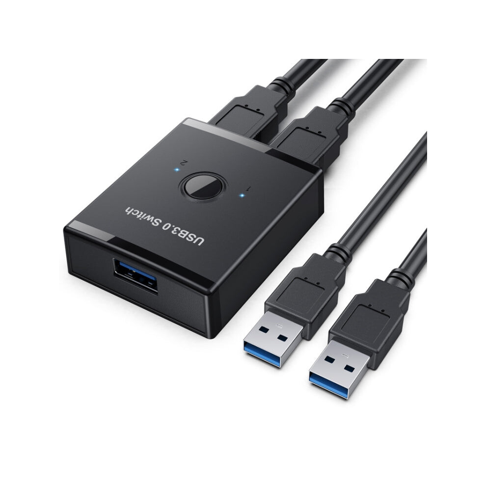 T25 2 In 1 Usb3.0 Bidirectional Switch Printer Sharer Splitter(Black) Black 664689827916