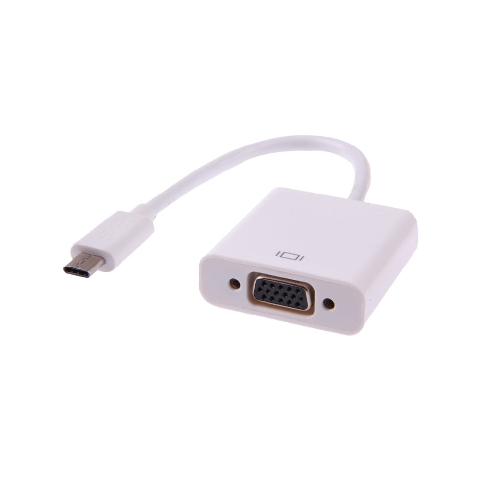 Usb-C / Type-C 3.1 To Vga Multi-Display Adapter Cable, For Macbook 12 Inch / Chromebook Pixel 2015(White) White 8053626634922