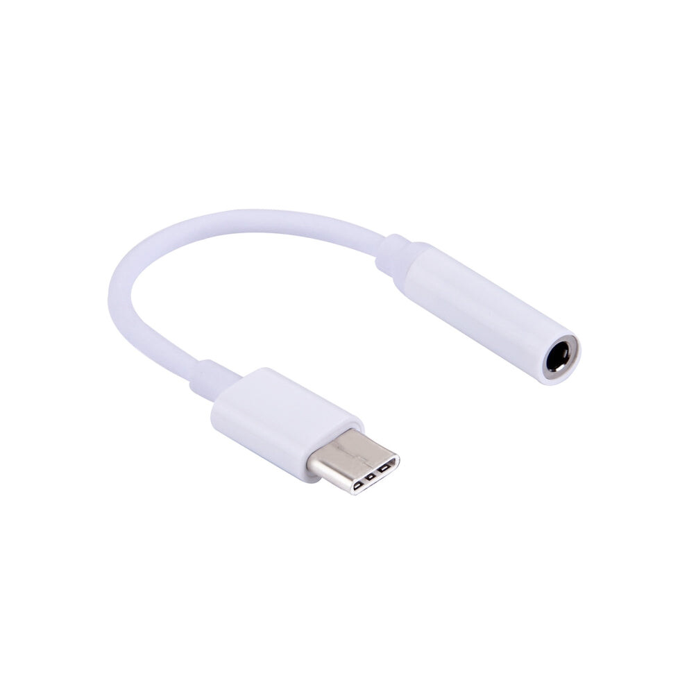 Photos - Cable (video, audio, USB) USB-C / Type-C to 3.5mm Audio Adapter, Length: about 10cm(White)