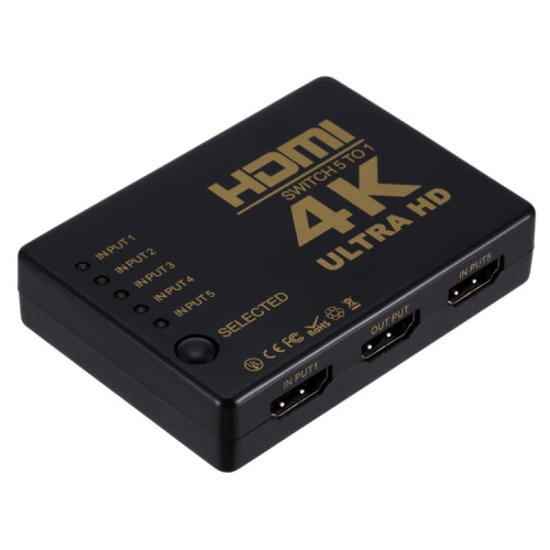 ZMT-968885 HDMI Switch 5 into 1 out 4K*2K HD Video Switch with Remote Control 1