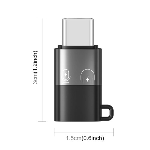 PULUZ 8 Pin to USB-C / Type-C OTG Adapter (Black) 2