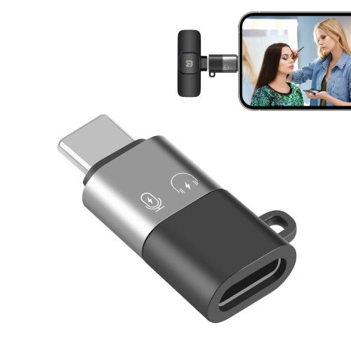 PULUZ 8 Pin to USB-C / Type-C OTG Adapter (Black) 1