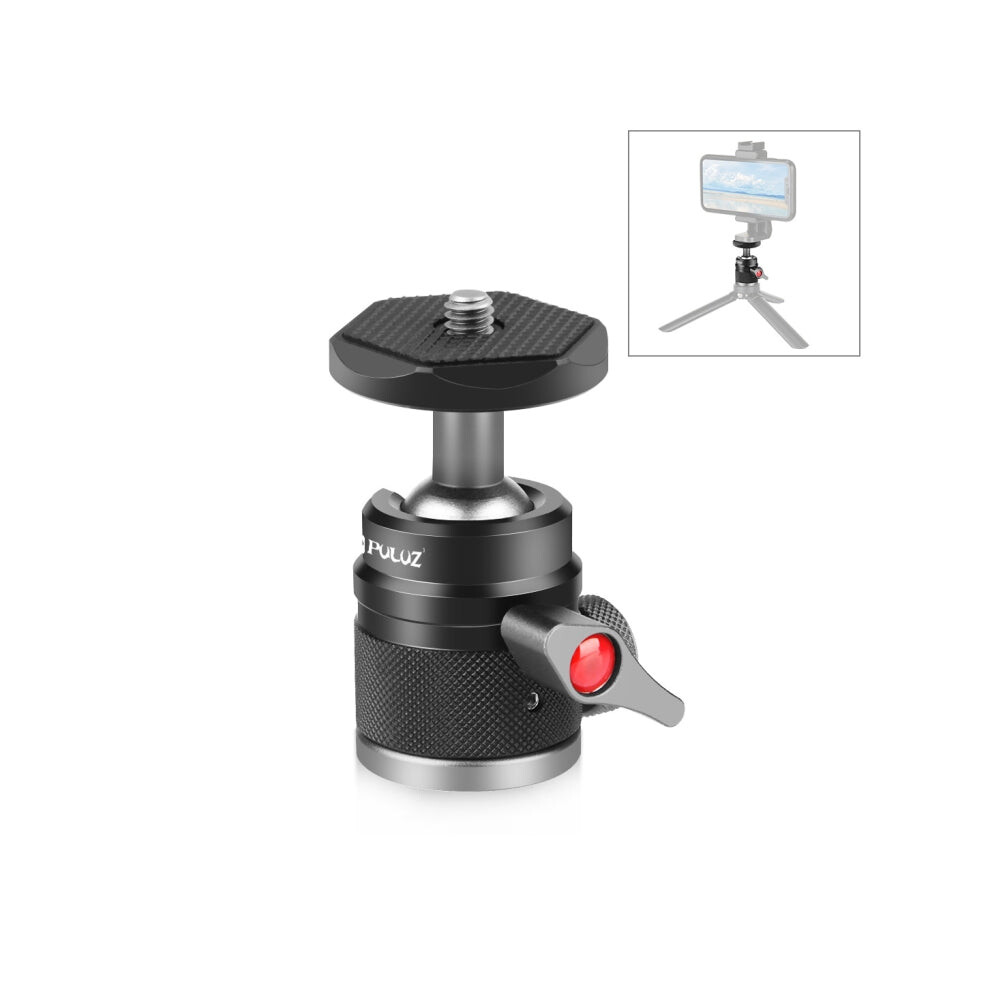 Puluz 360 Panorama Aluminum Alloy Tripod Ball Head Adapter With Knob Lock(Black) Black 886691580195