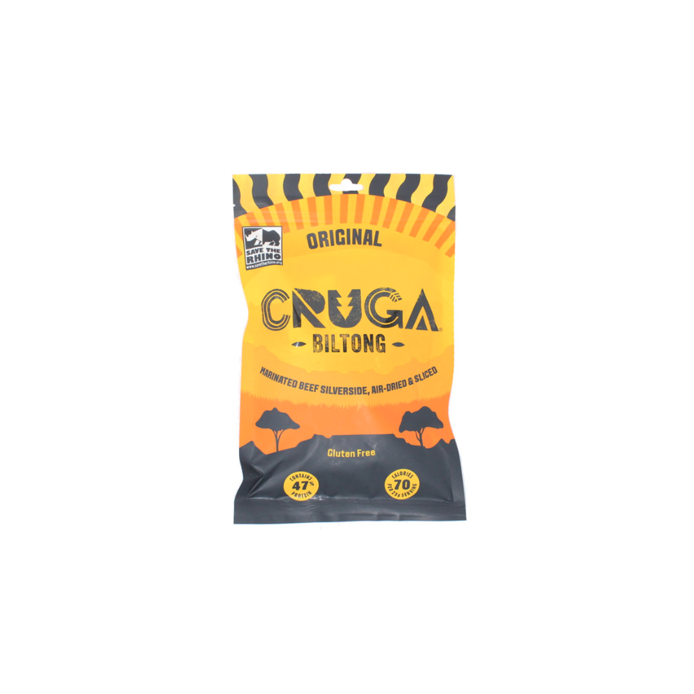 Cruga Biltong Original Marinated Beef Silverside Jerky, 300g