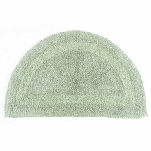 (Sage Green, Bath Mat - Half Round) Luxury Reversible Cotton Bath Mat