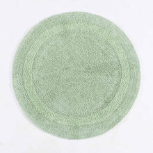 (Sage Green, Bath Mat - Round) Luxury Reversible Cotton Bath Mat
