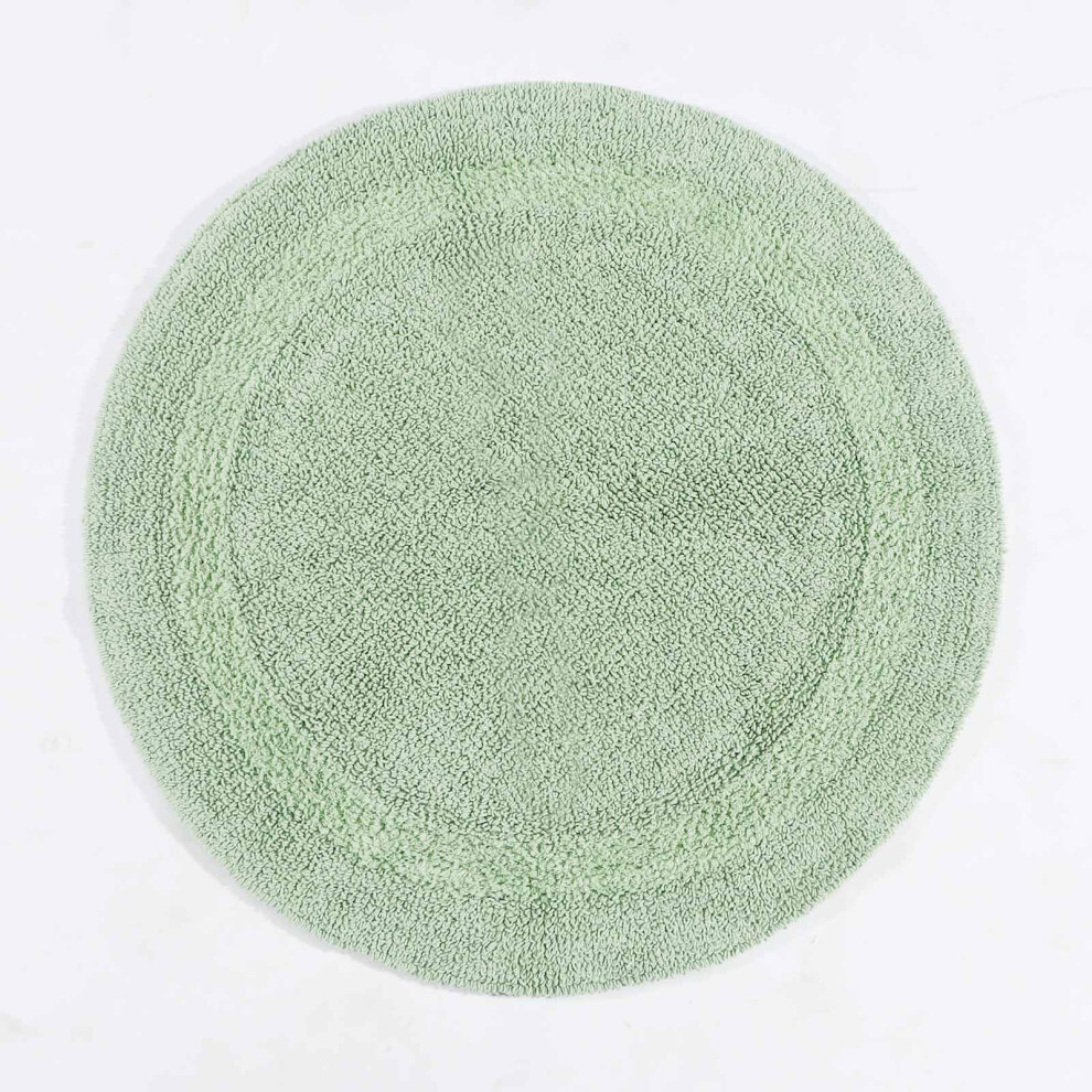 Luxury Reversible Cotton Round Bath Mat