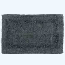 (Grey, Bath Mat) Luxury Reversible Cotton Bath Mat