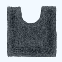 (Grey, Pedestal Mat) Luxury Reversible Cotton Bath Mat