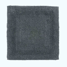 (Grey, Shower Mat) Luxury Reversible Cotton Bath Mat