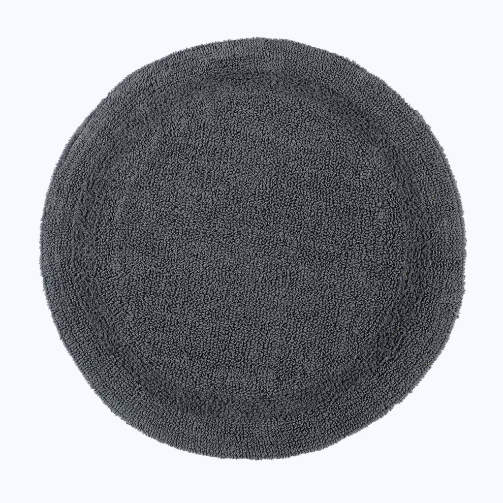 Luxury Reversible Cotton Round Bath Mat