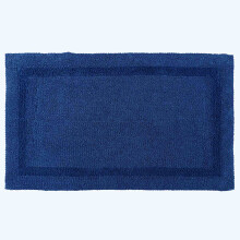 (Navy Blue, Bath Mat - Extra Large) Luxury Reversible Cotton Bath Mat
