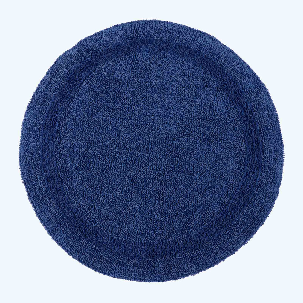 Luxury Reversible Cotton Round Bath Mat