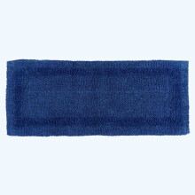 (Navy Blue, Bath Mat Runner) Luxury Reversible Cotton Bath Mat