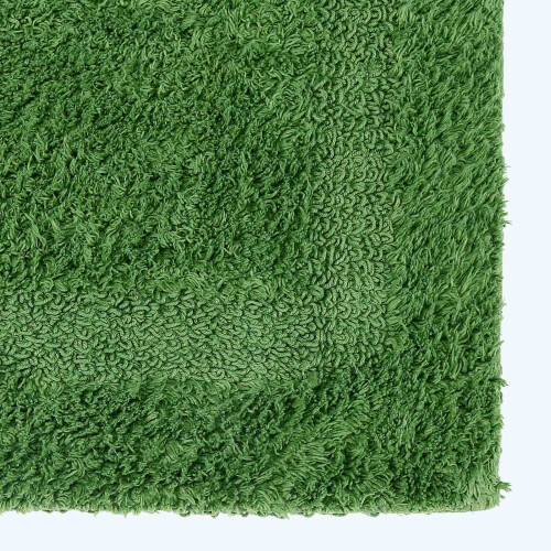 Homescapes (Bottle Green, Bath Mat - Half Round) Luxury Reversible Cotton Bath Mat 1