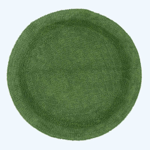 Homescapes (Bottle Green, Bath Mat - Round) Luxury Reversible Cotton Bath Mat